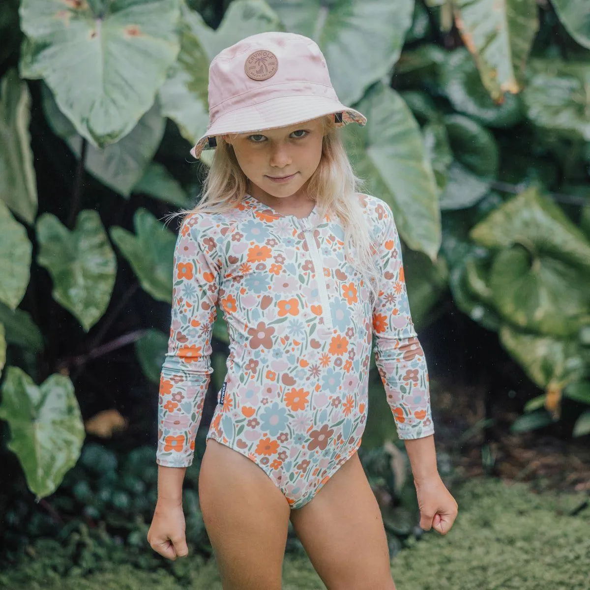 Long Sleeve Swimsuit Flower Market
