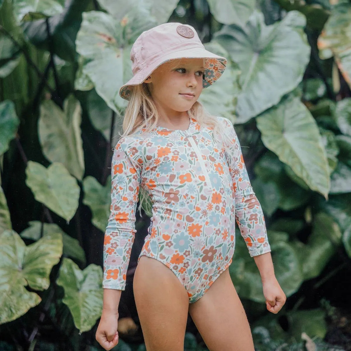 Long Sleeve Swimsuit Flower Market