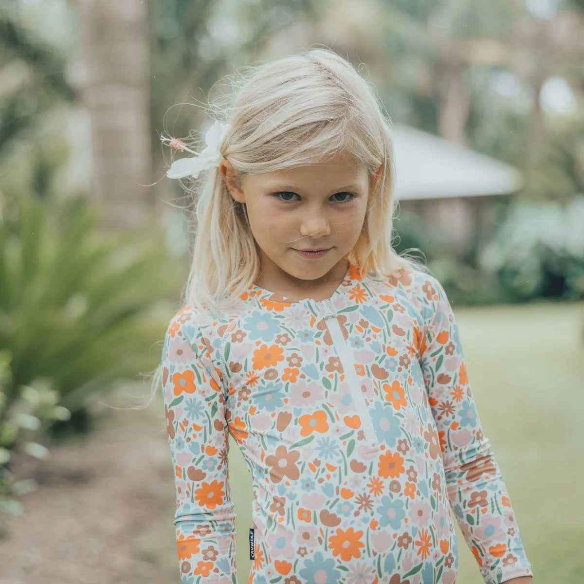 Long Sleeve Swimsuit Flower Market