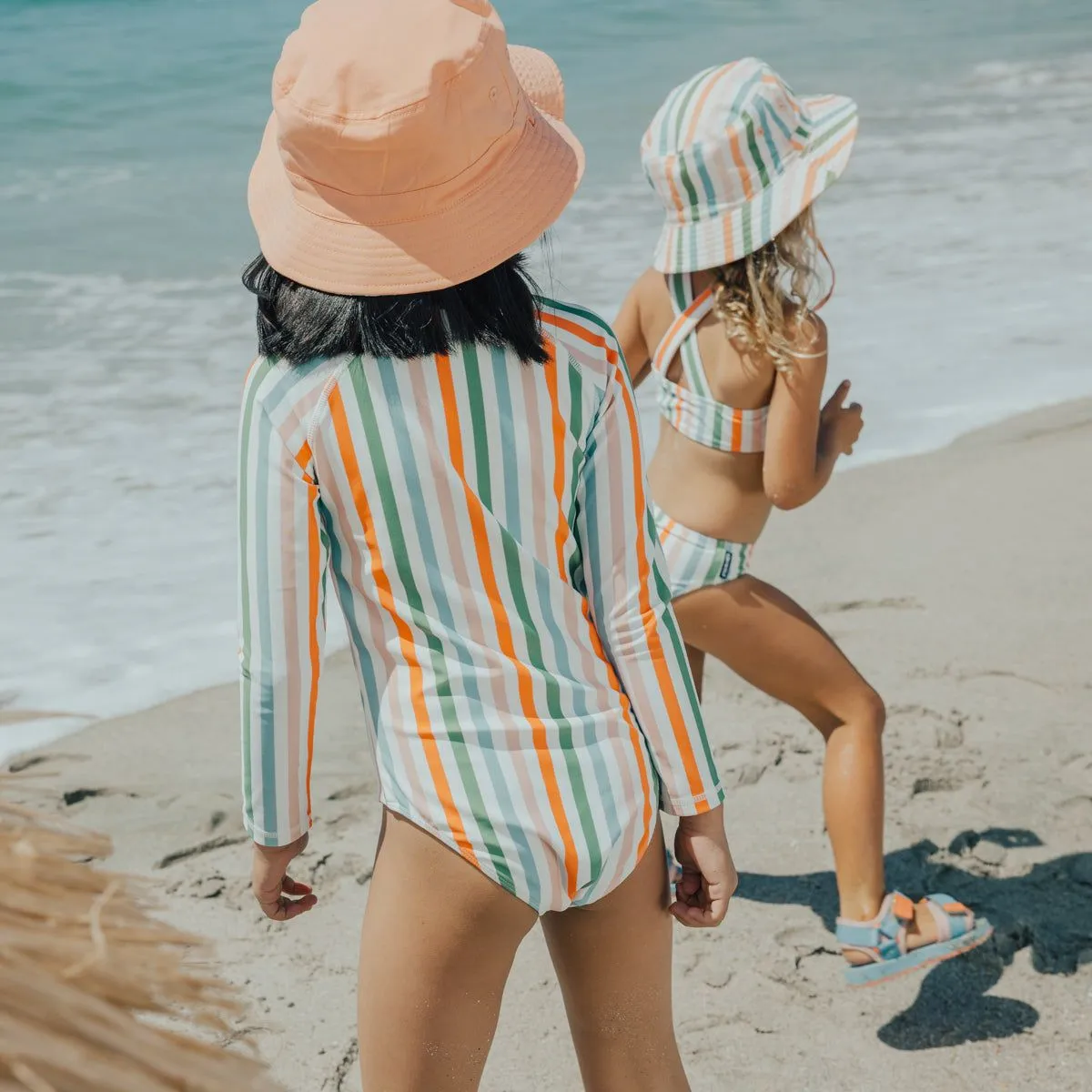 Long Sleeve Swimsuit Summer Stripe