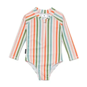 Long Sleeve Swimsuit Summer Stripe