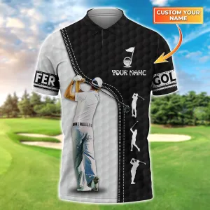 Love Golf - Personalized Name 3D Polo Shirt -TT99-1176