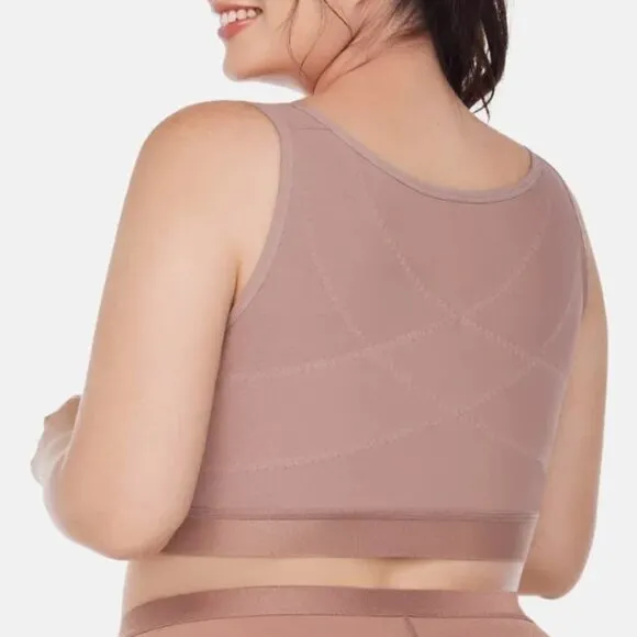 M-2XL POST SURGERY COMFORT SUPPORT BACK FAT SHAPER SECURE HOOK COMPRESSION BRA