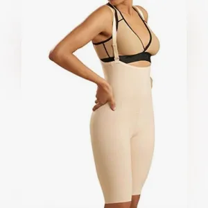 MARENA Stage 2 Knee Length Girdle with Suspenders - Tummy Control Post Surgery