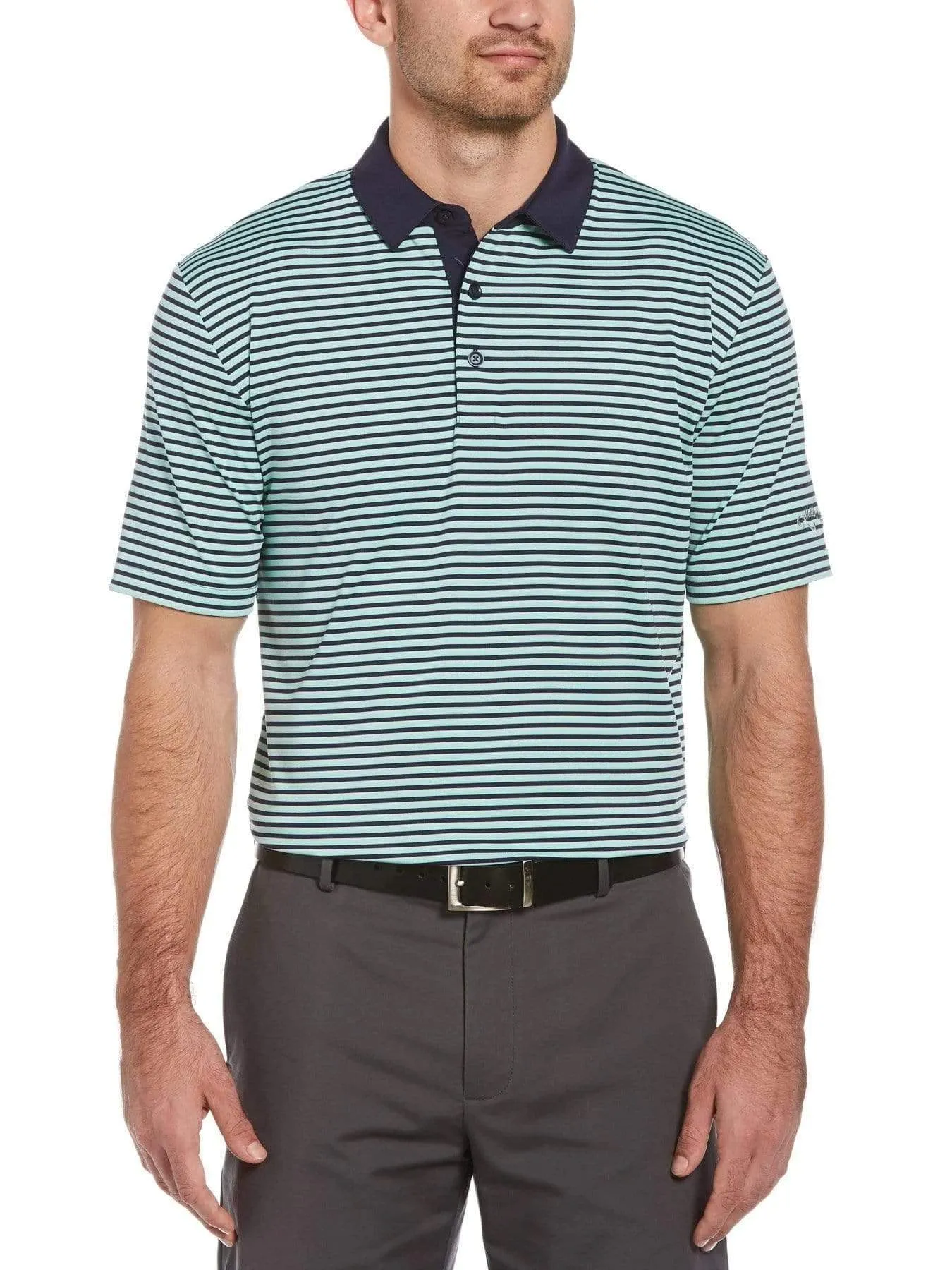 Mens 3-Color Stripe Polo