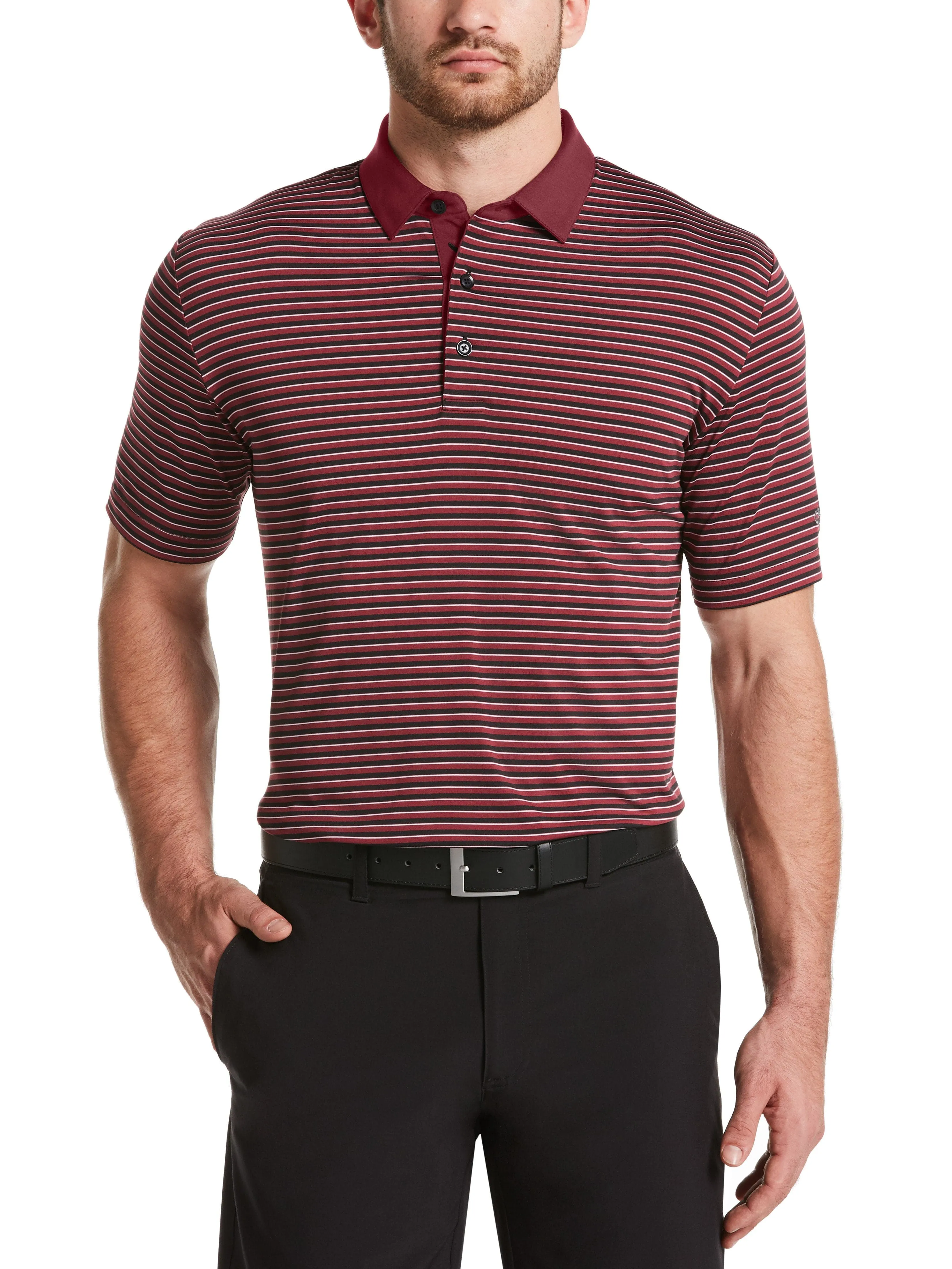 Mens 3-Color Stripe Polo