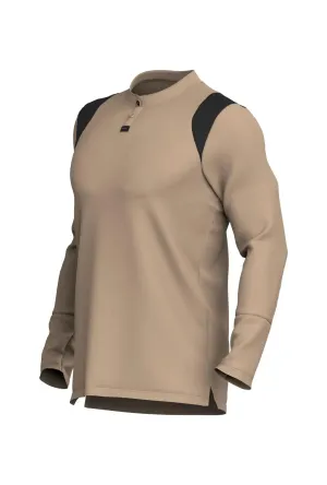Men’s Ace Long Sleeve Golf Shirt - King’s Gold / Black