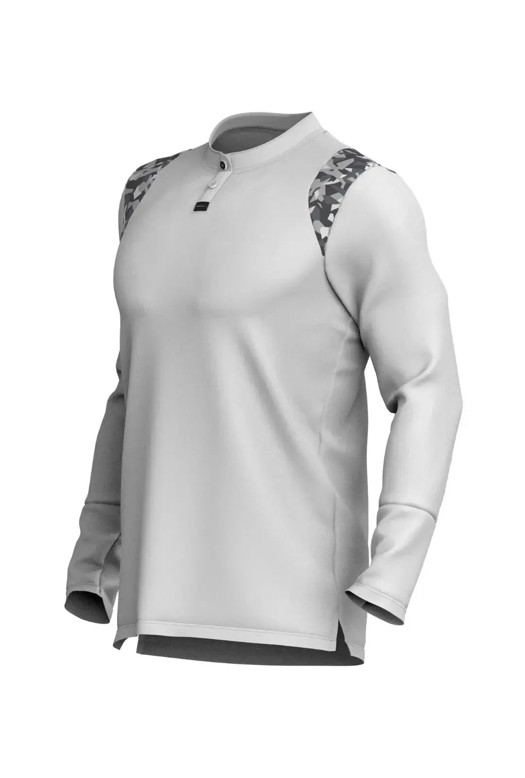 Men’s Ace Long Sleeve Golf Shirt - White/Camo
