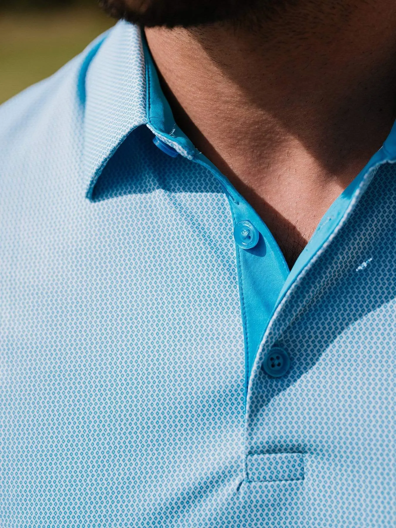 Mens Allover Micro Print Swing Tech™ Polo