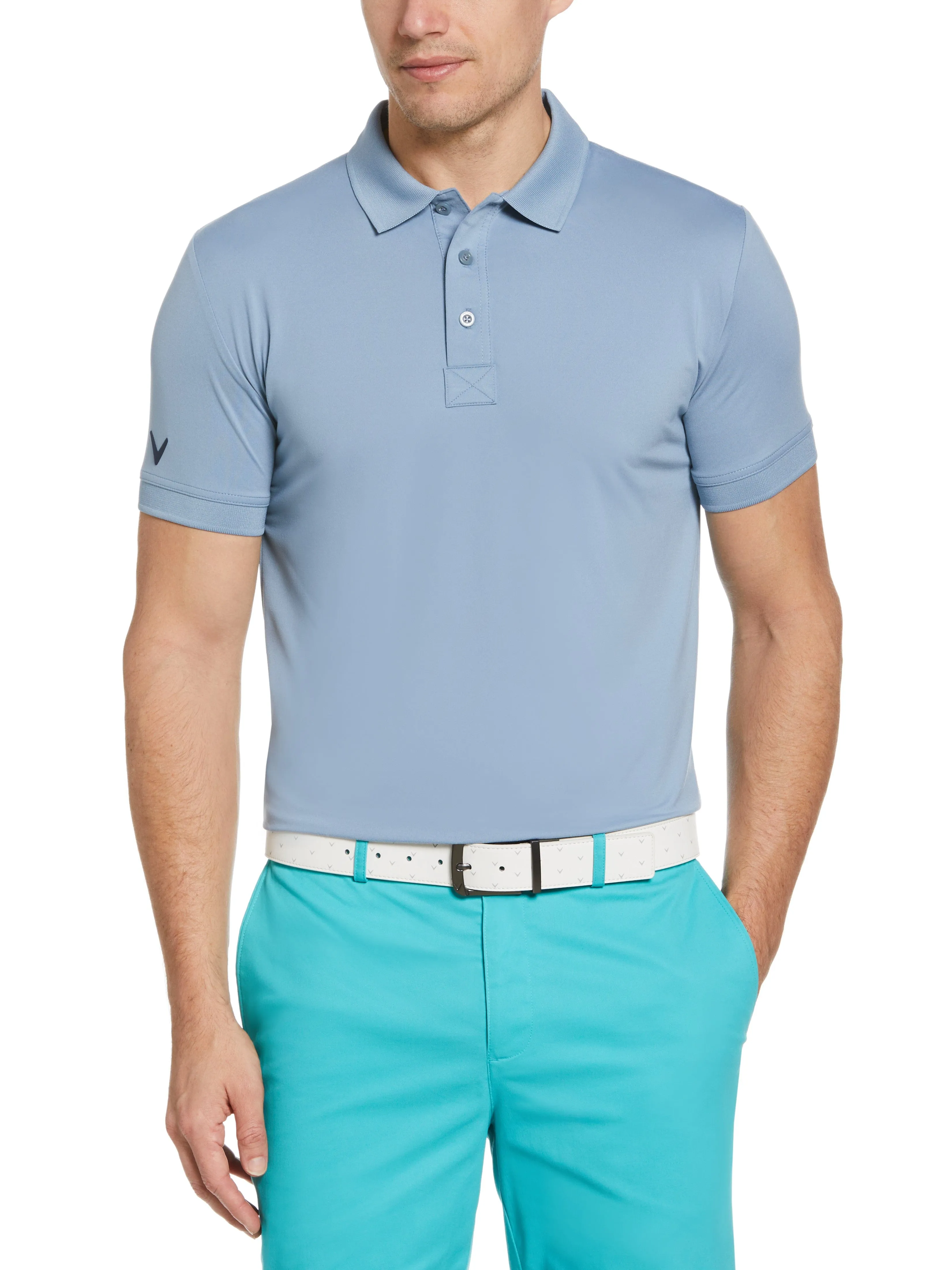 Mens Callaway X Series Solid Ribbed Polo