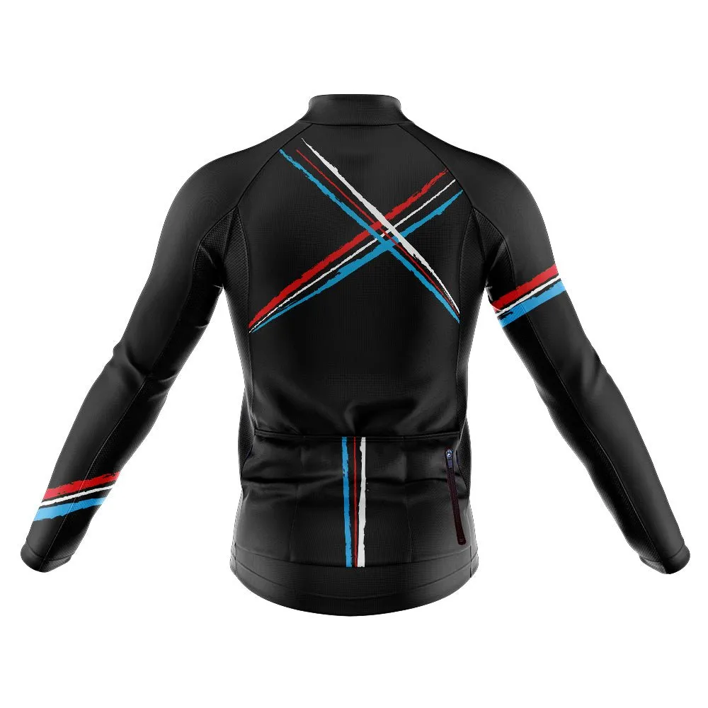Mens Cross Black Long Sleeve Cycling Jersey