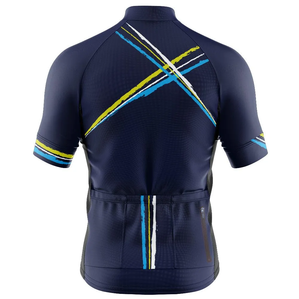 Mens Cross Blue Cycling Jersey
