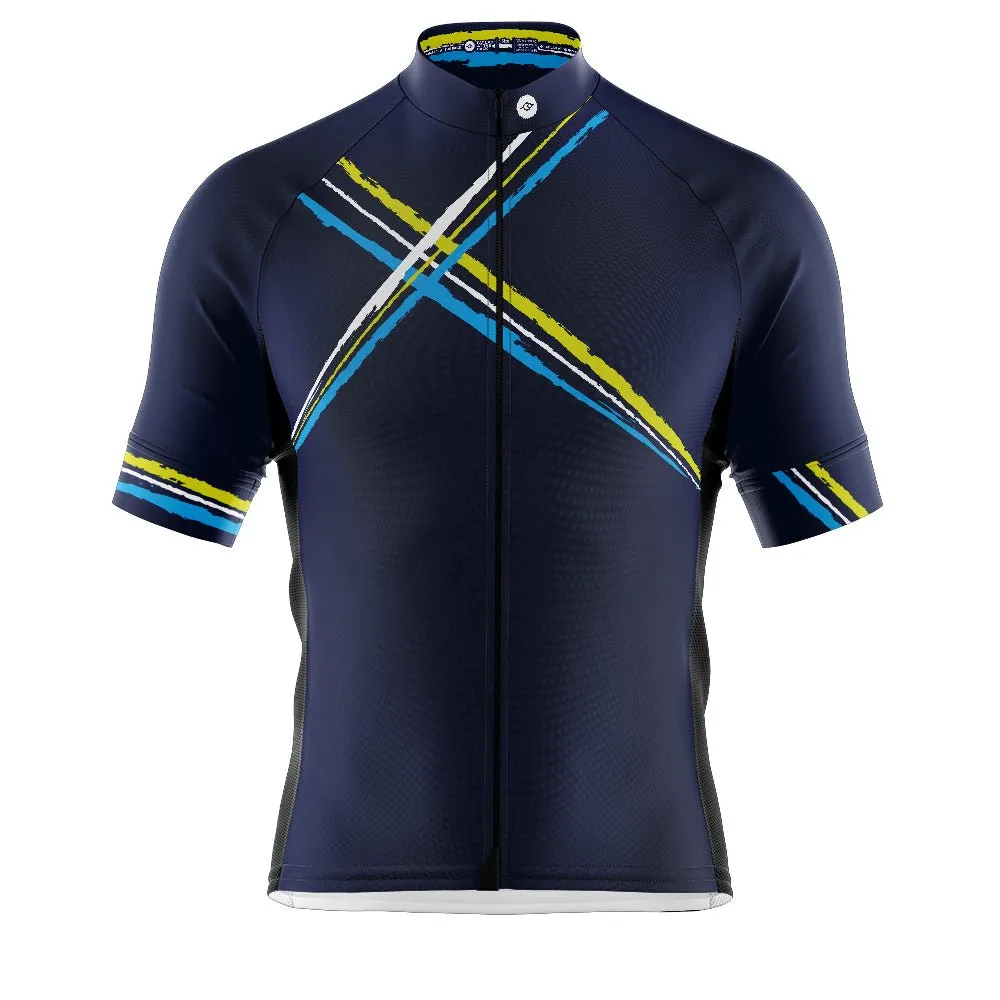 Mens Cross Blue Cycling Jersey
