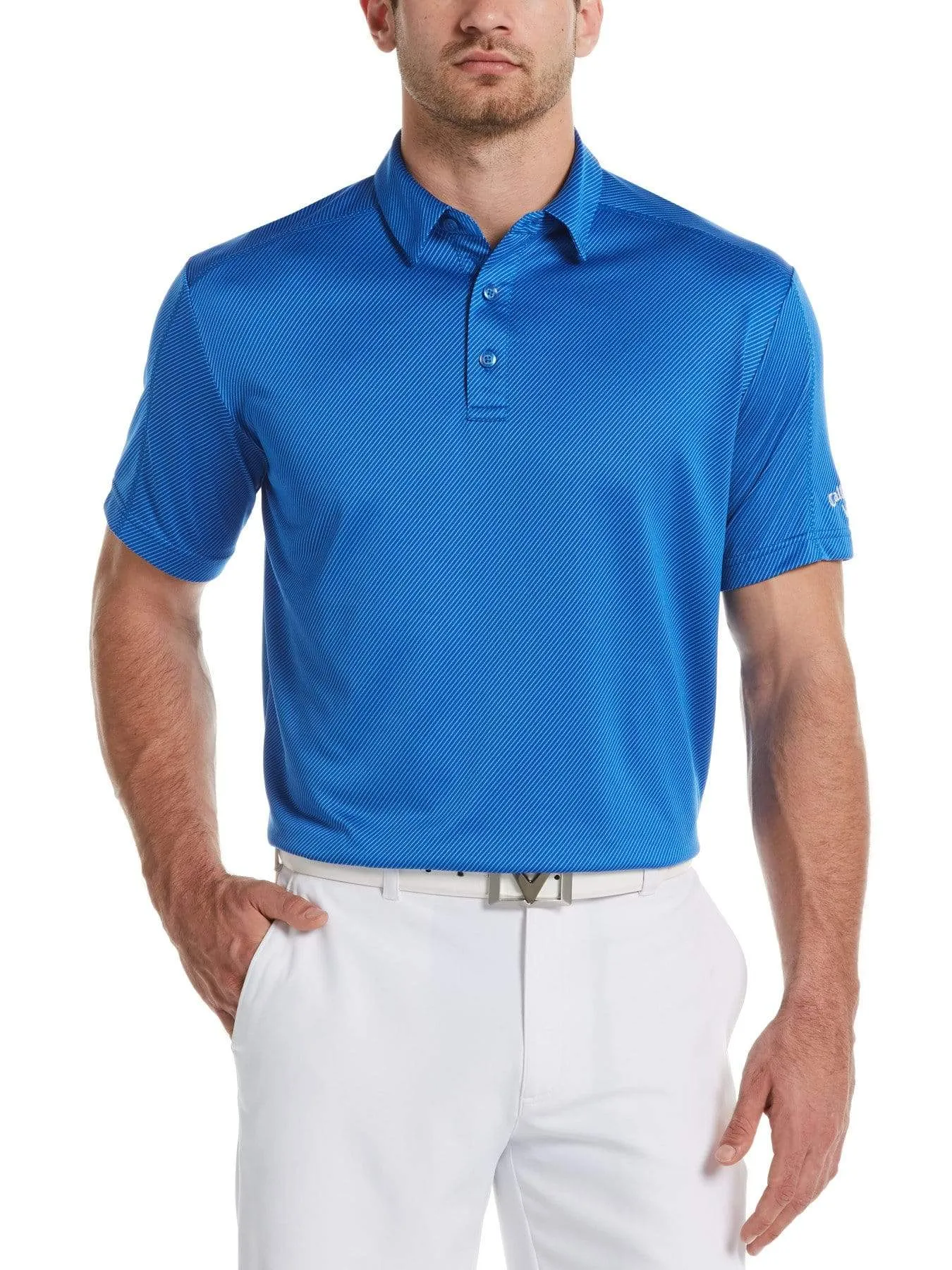 Mens Denim Jacquard Polo