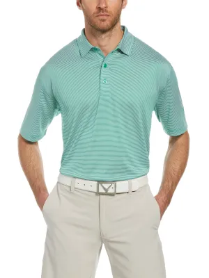 Mens Fine Line Stripe Polo