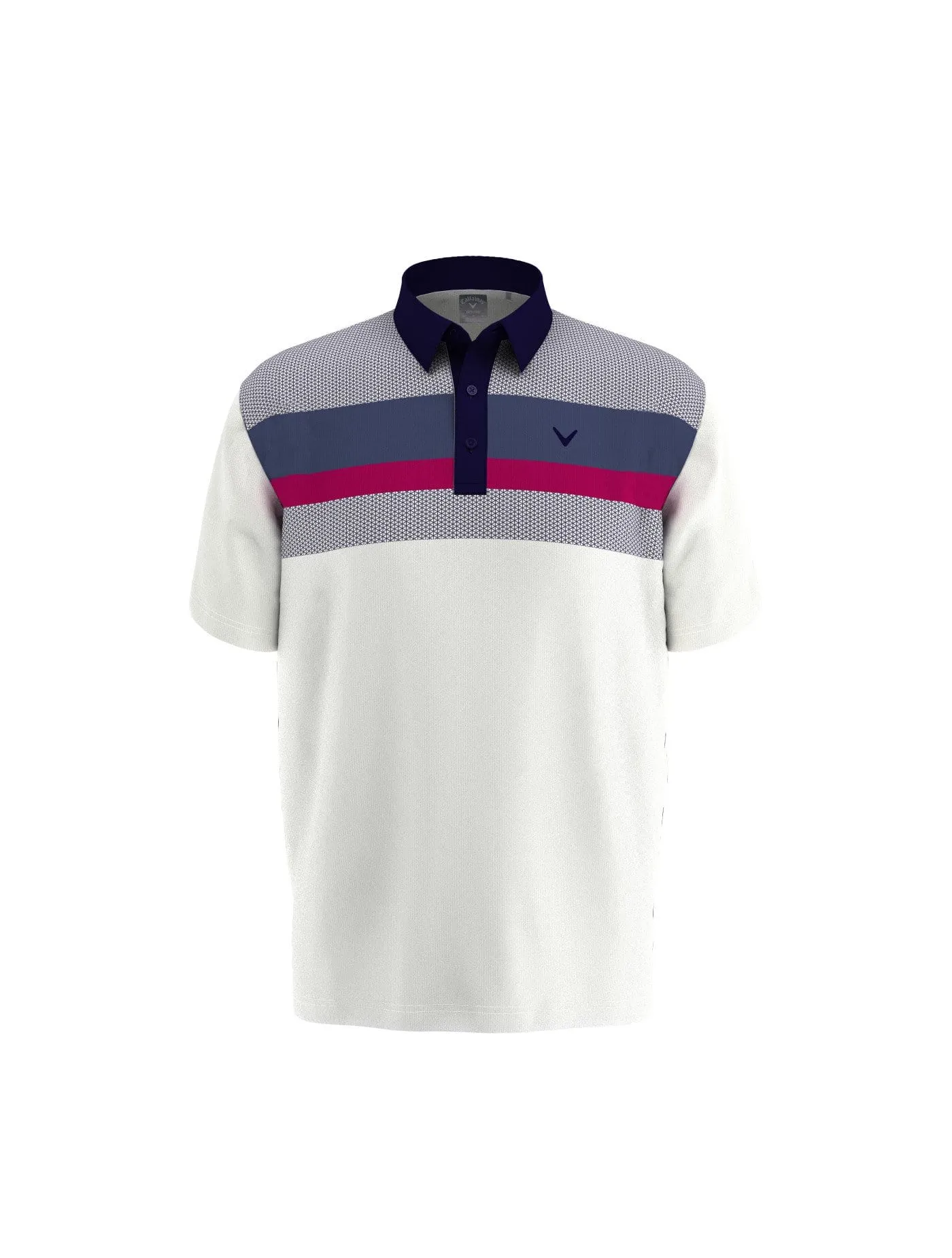 Mens Geo Block Print Polo