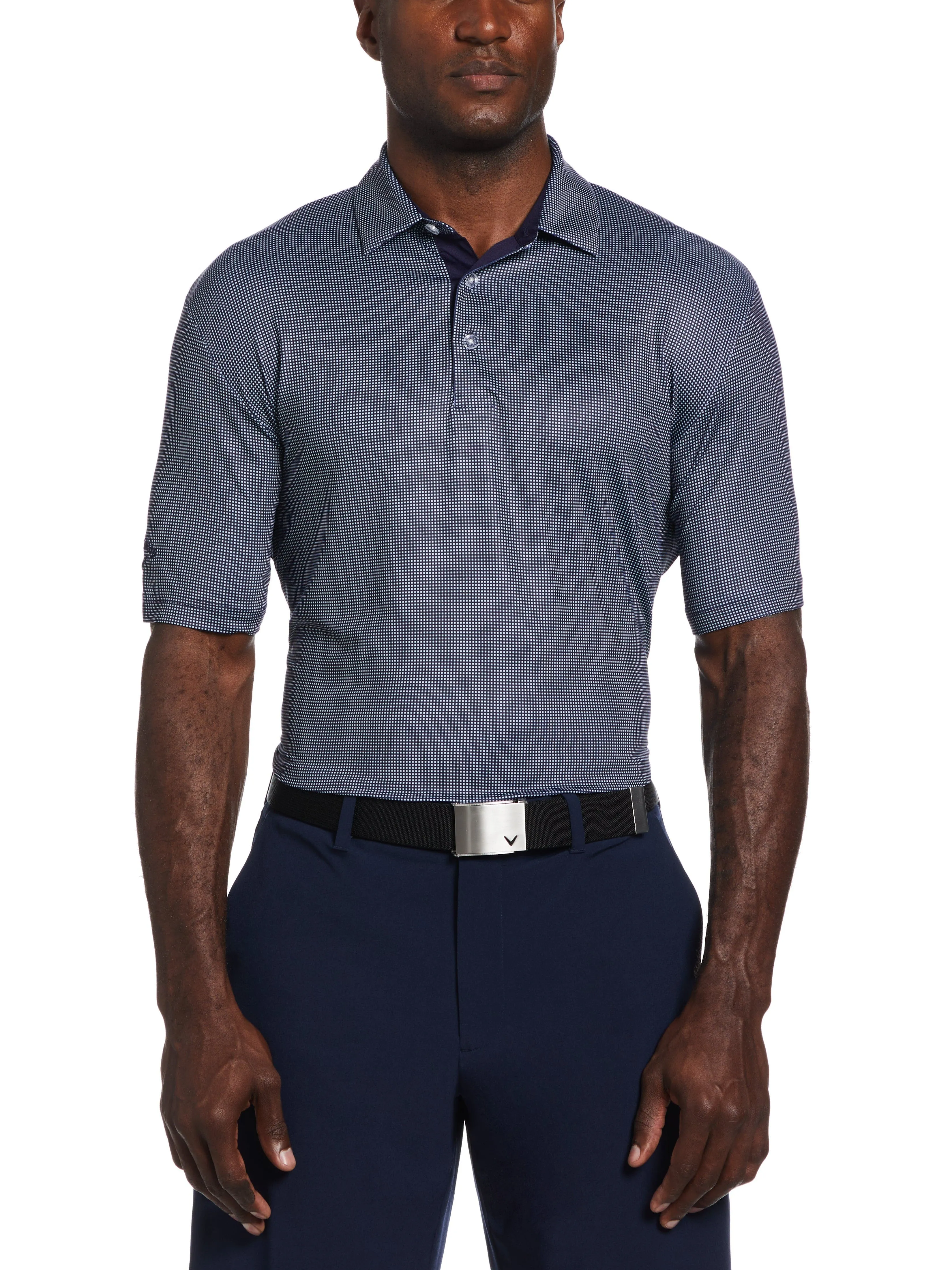 Mens Gingham Polo