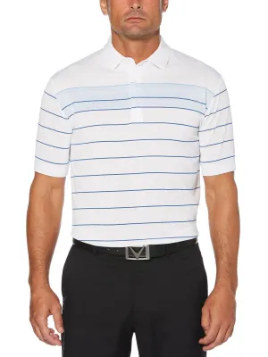 Mens Jacquard Stripe Polo