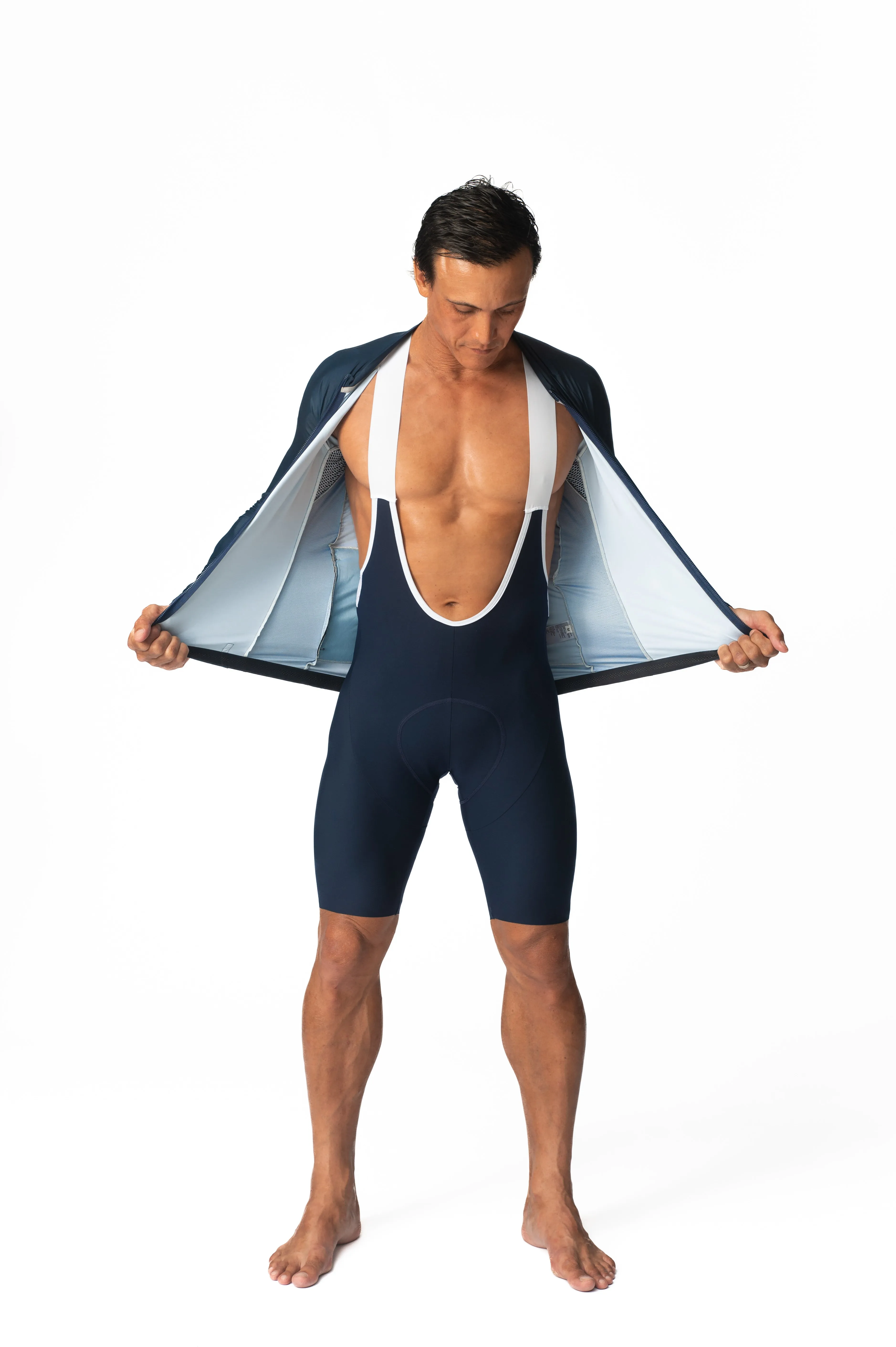 Men's Lightweight Long Sleeve Cycling Jersey - Navy