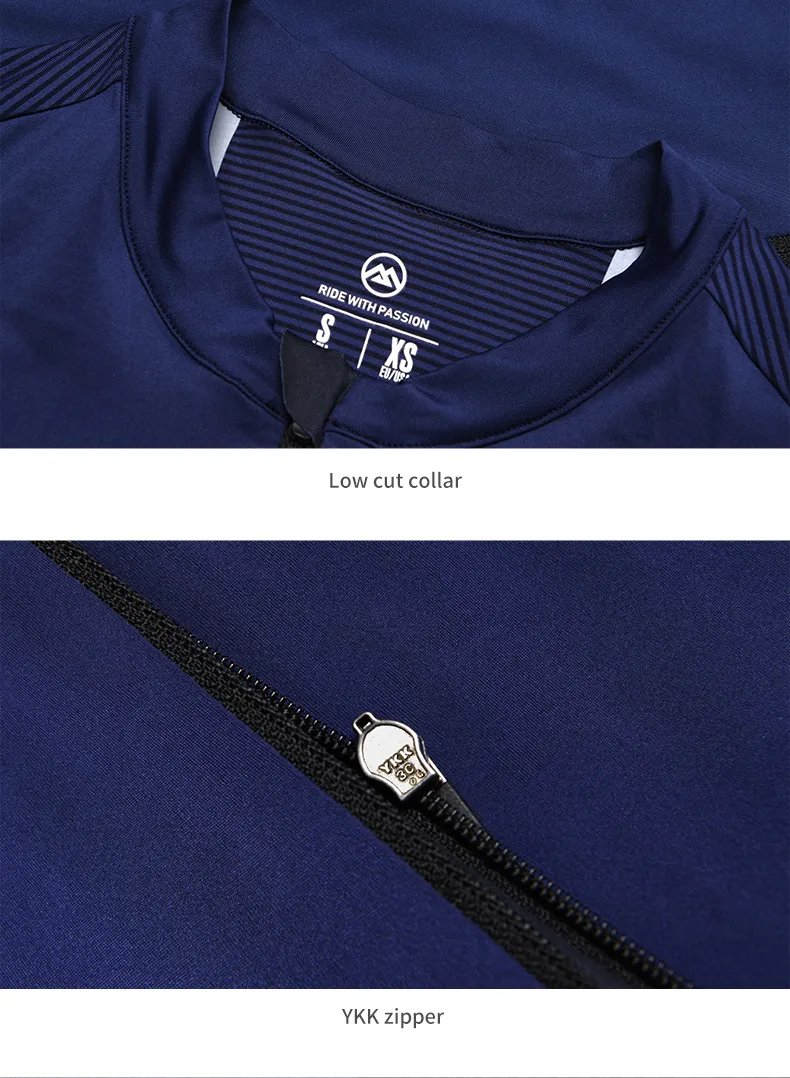 MENS LONG SLEEVE CYCLING JERSEY URBAN TRAVELER EVO BLUE