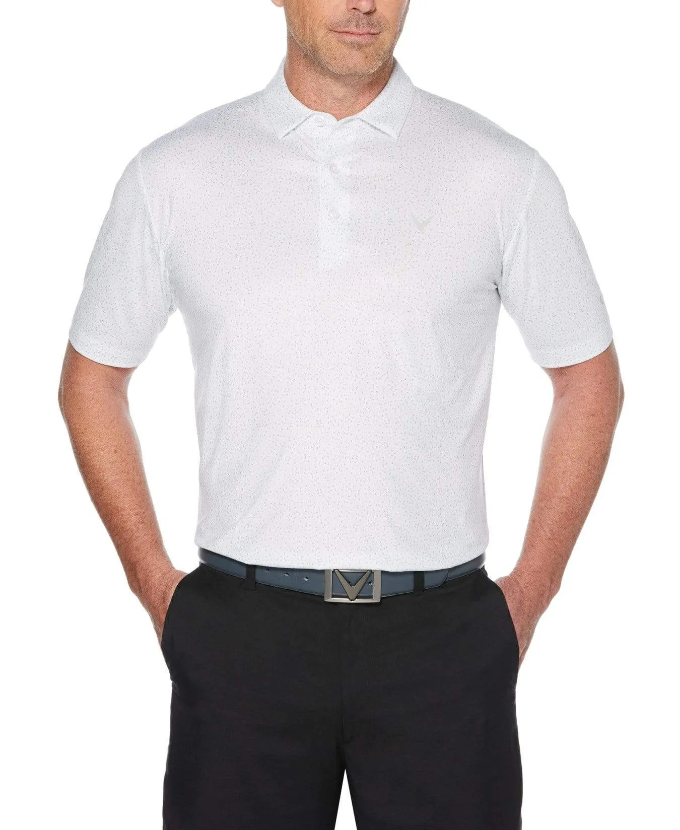 Mens Mini Chev Print Polo
