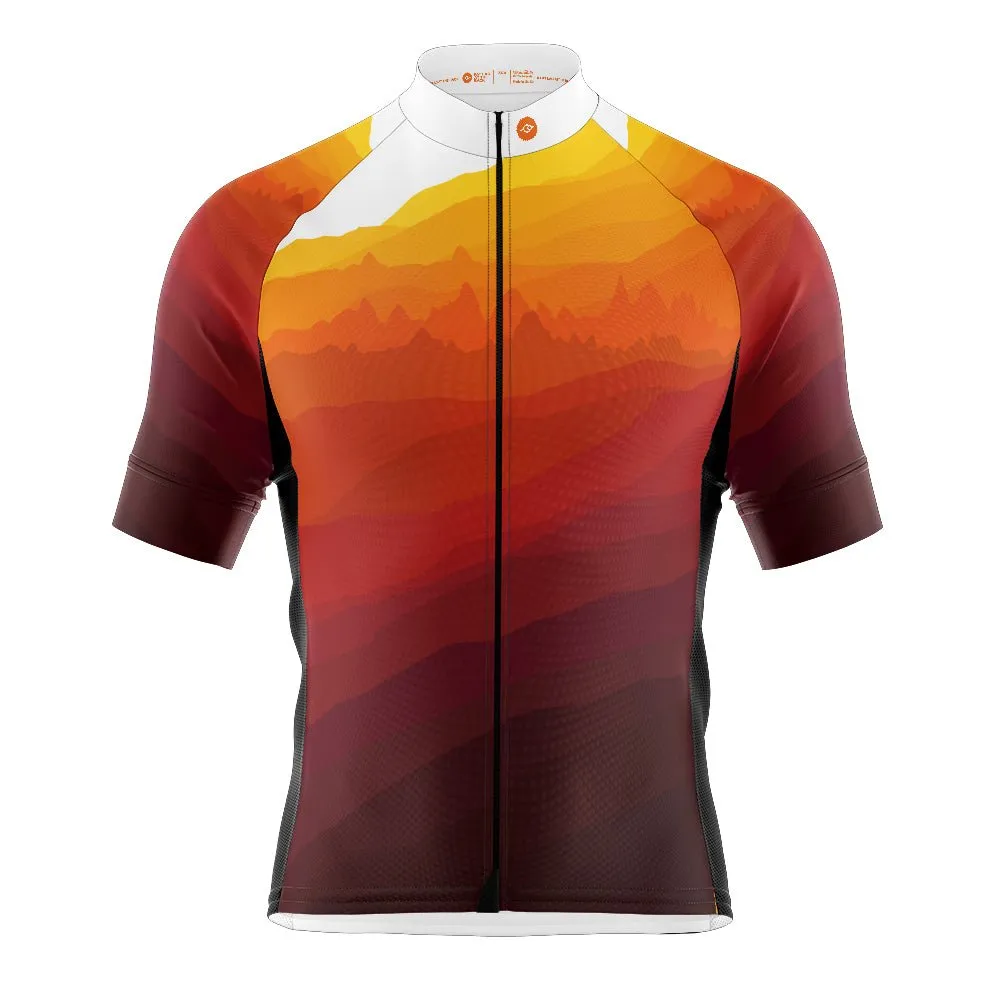 Mens Orange Peaky Cycling Jersey