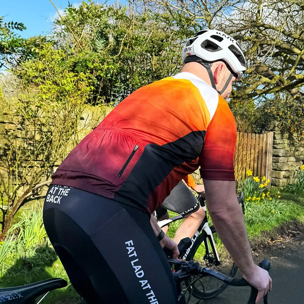 Mens Orange Peaky Cycling Jersey