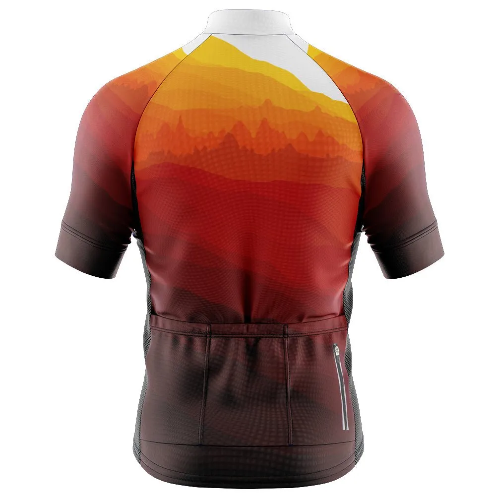 Mens Orange Peaky Cycling Jersey