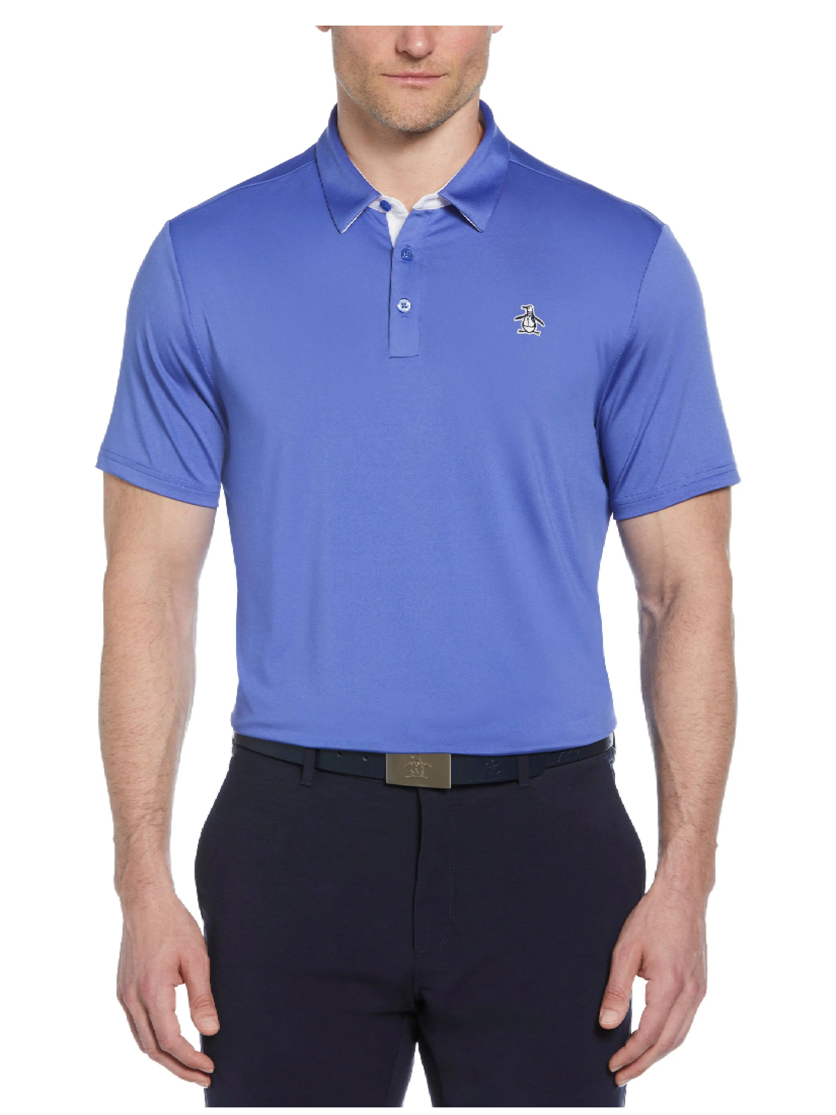 Men's Original Block Design Short Sleeve Golf Polo Shirt