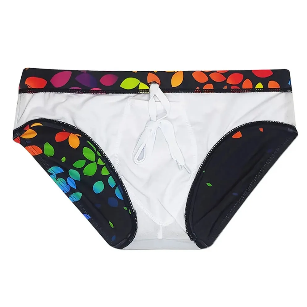 Men’s Rainbow Leafs Swim Briefs