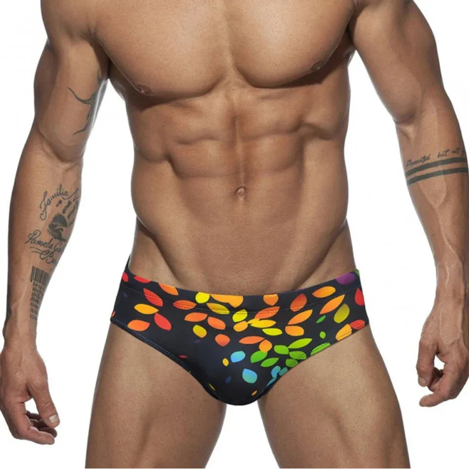 Men’s Rainbow Leafs Swim Briefs