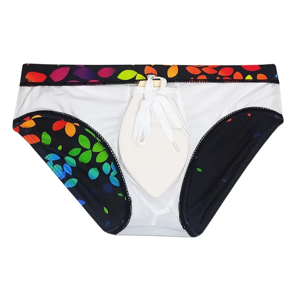 Men’s Rainbow Leafs Swim Briefs