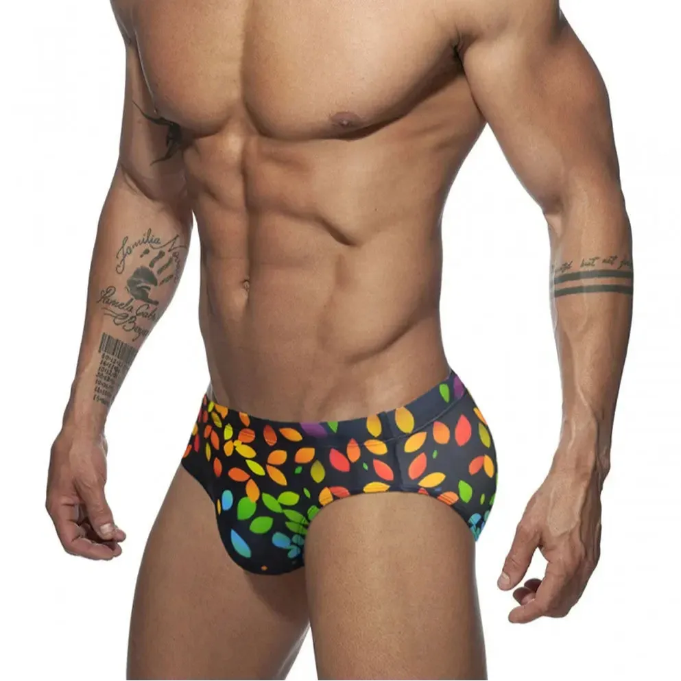 Men’s Rainbow Leafs Swim Briefs