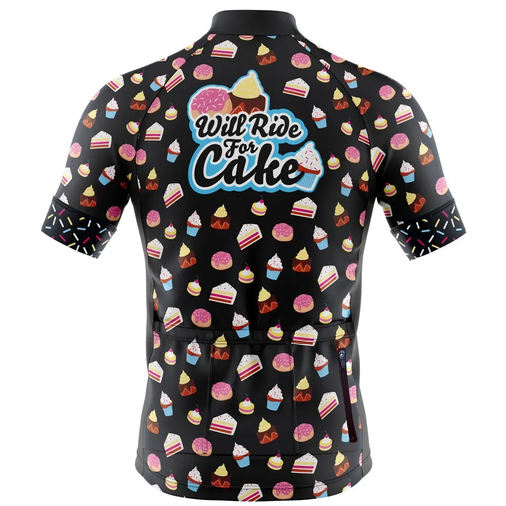 Mens Will Ride For Cake Cycling Jersey