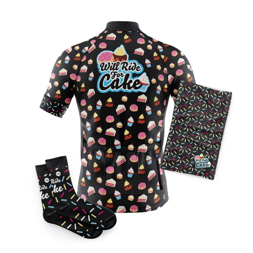 Mens Will Ride For Cake Cycling Jersey