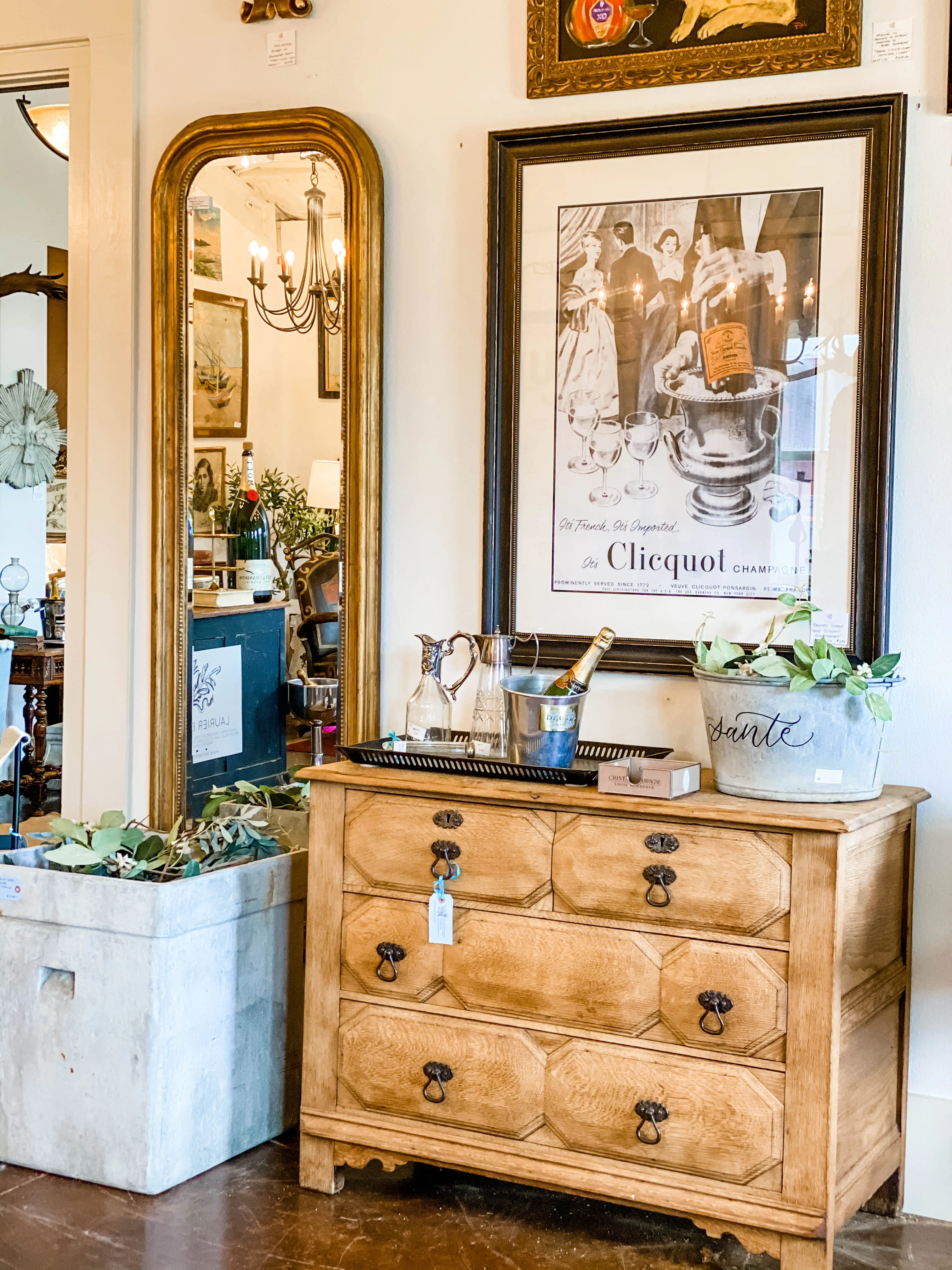 Mid-Century Spanish Oak Chest of Drawers with Handmade Iron Hardware