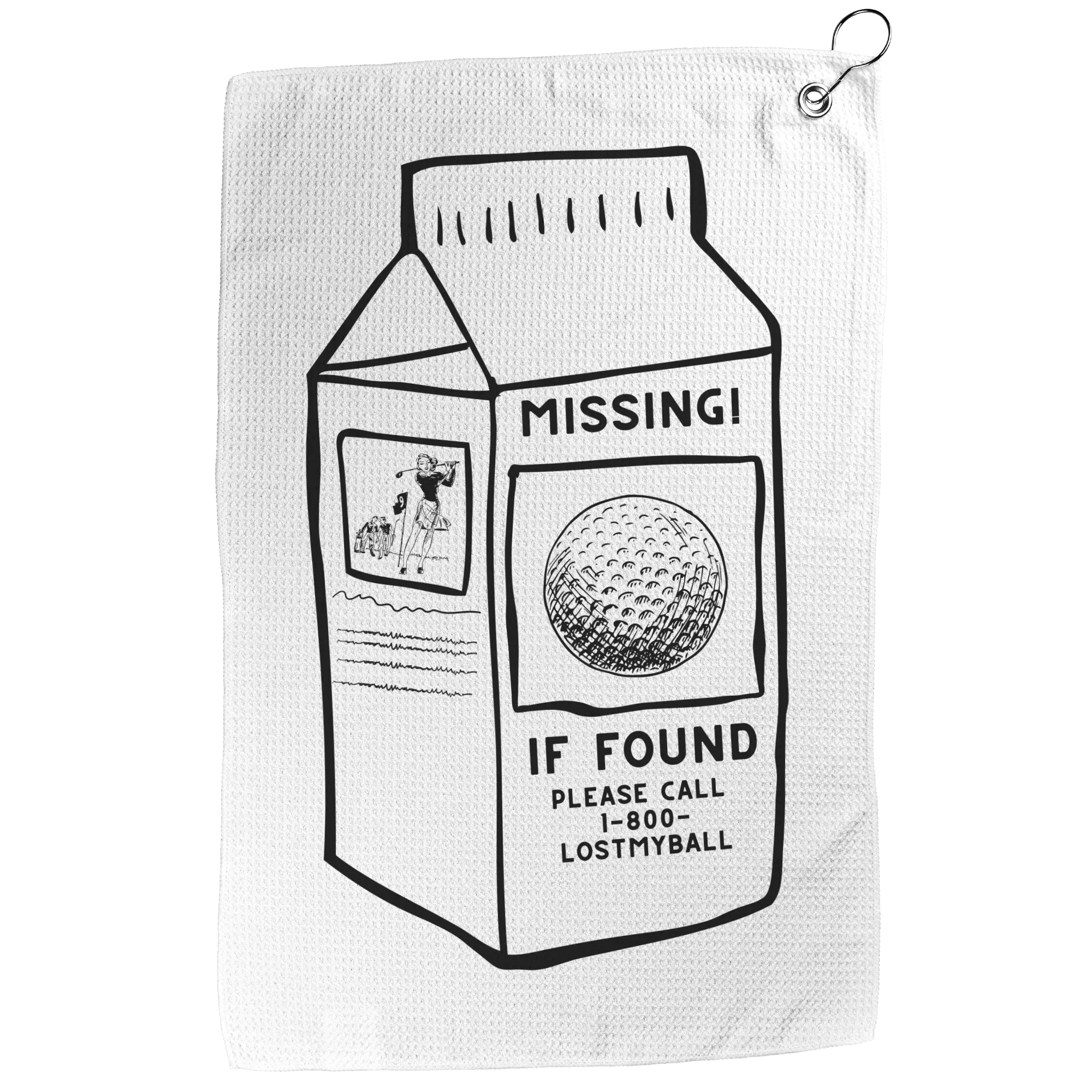 Milk Carton Golf Towel