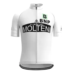 Molteni White Vintage Short Sleeve Cycling Jersey Top