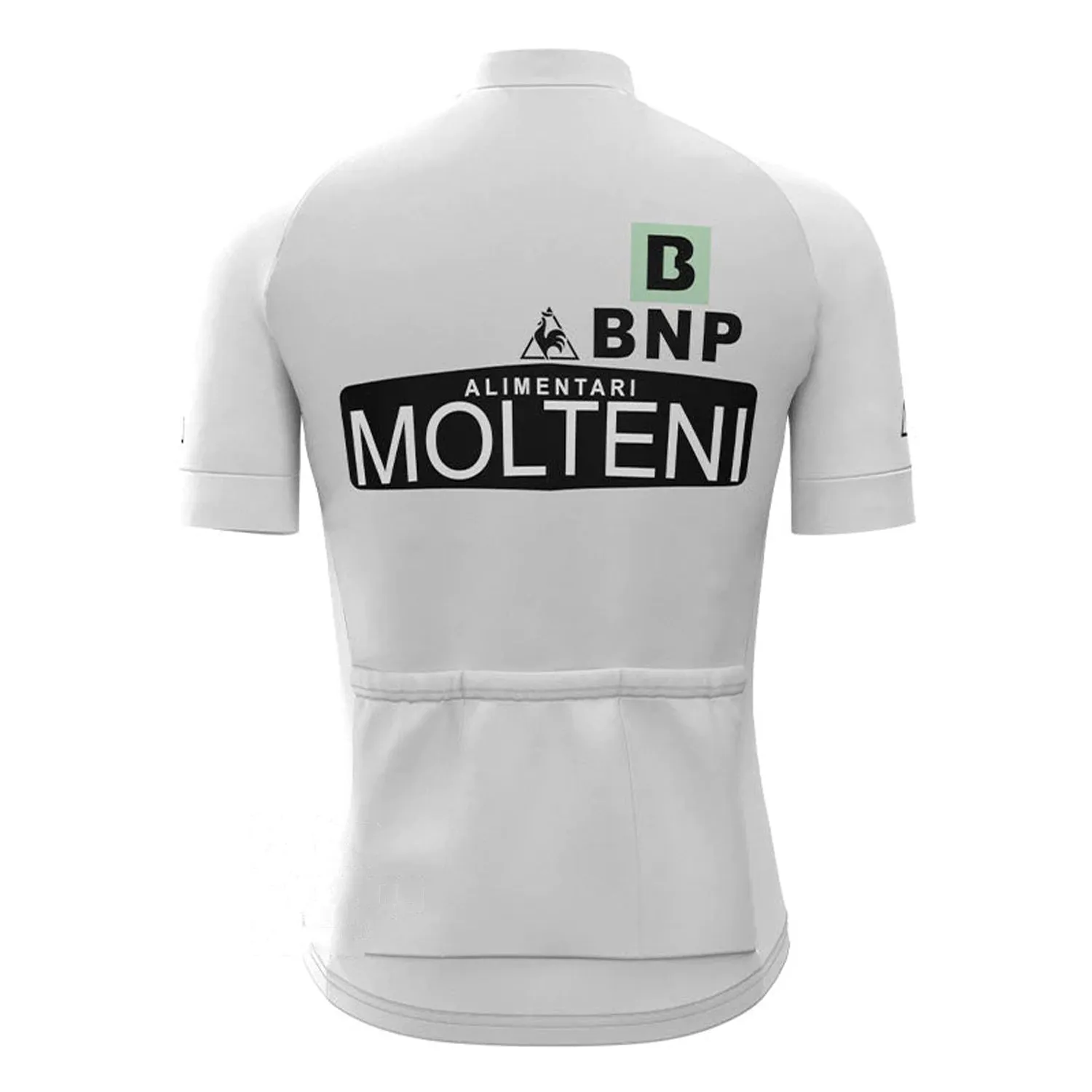Molteni White Vintage Short Sleeve Cycling Jersey Top
