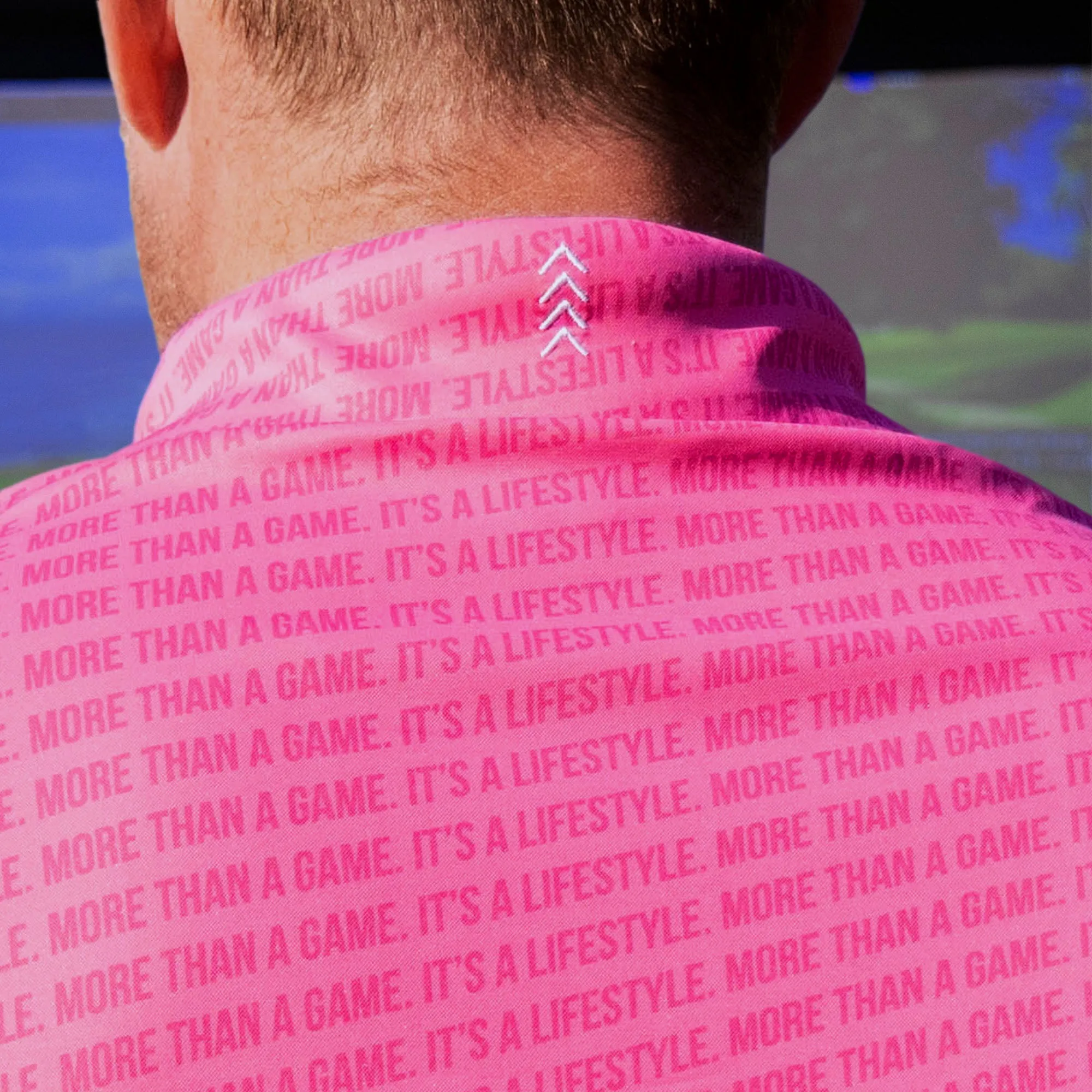 More Than a Game Gradient Youth Polo - Pink/White