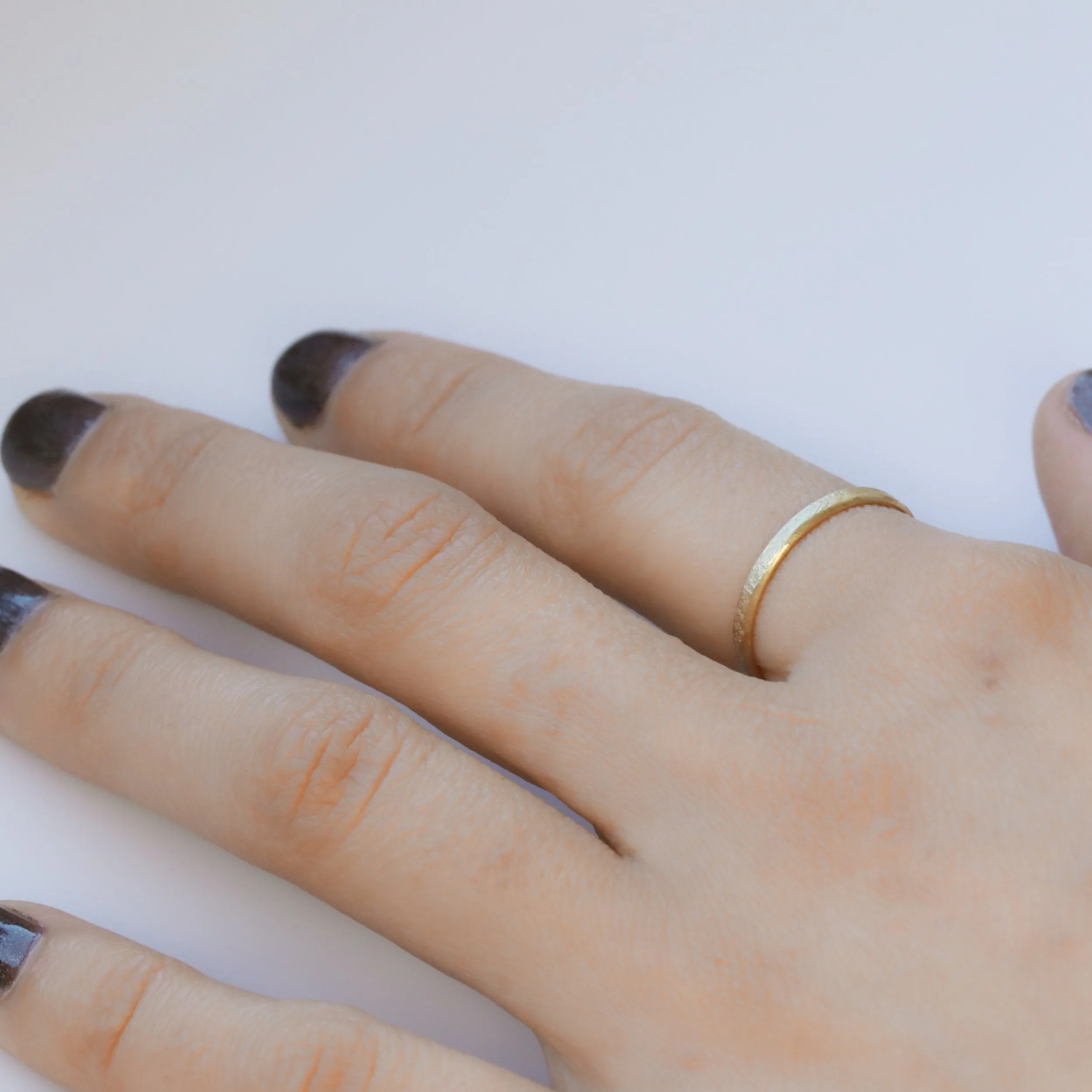 NEW! Weathered Band in 14kt gold by Sarah Swell