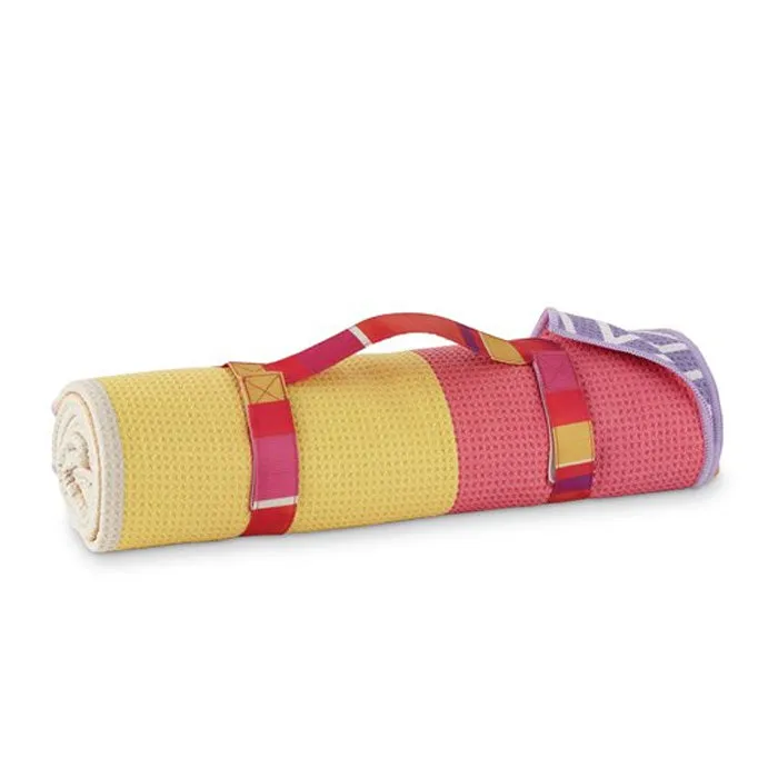 Norwex Every Season Throw Blanket, stripes/tile geo