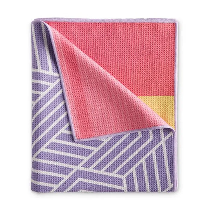 Norwex Every Season Throw Blanket, stripes/tile geo