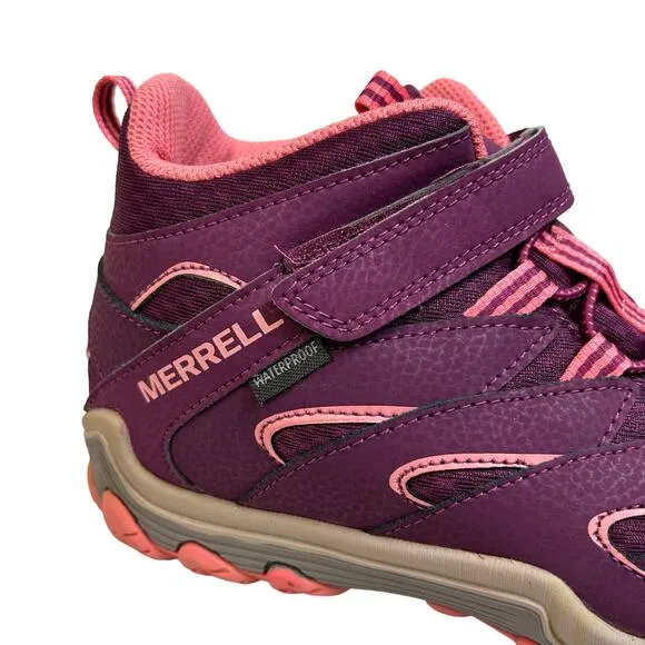 NWOT Merrell Chameleon Waterproof Hiking Winter Boot Pink Girls Size 4.5