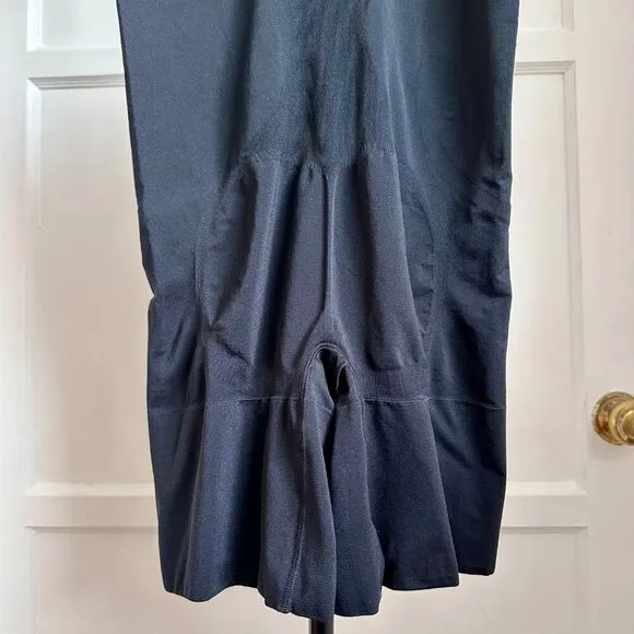 NWT NEW Spanx Sculpt Oncore Open-Bust Mid-Thigh Bodysuit Very Black, Sz XL