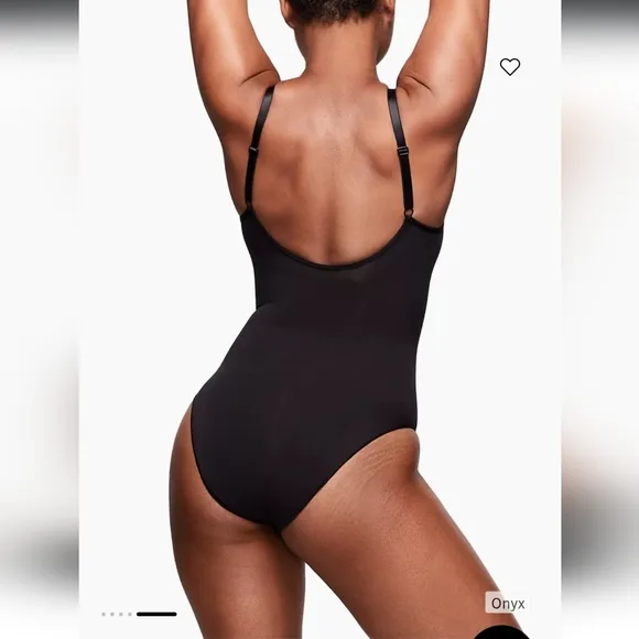 NWT SKIMS $72 Seamless Sculpt Brief Bodysuit In Onyx Size small