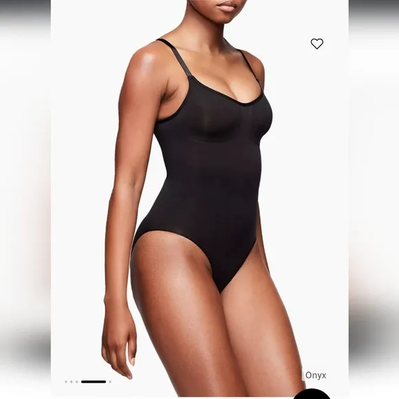 NWT SKIMS $72 Seamless Sculpt Brief Bodysuit In Onyx Size small