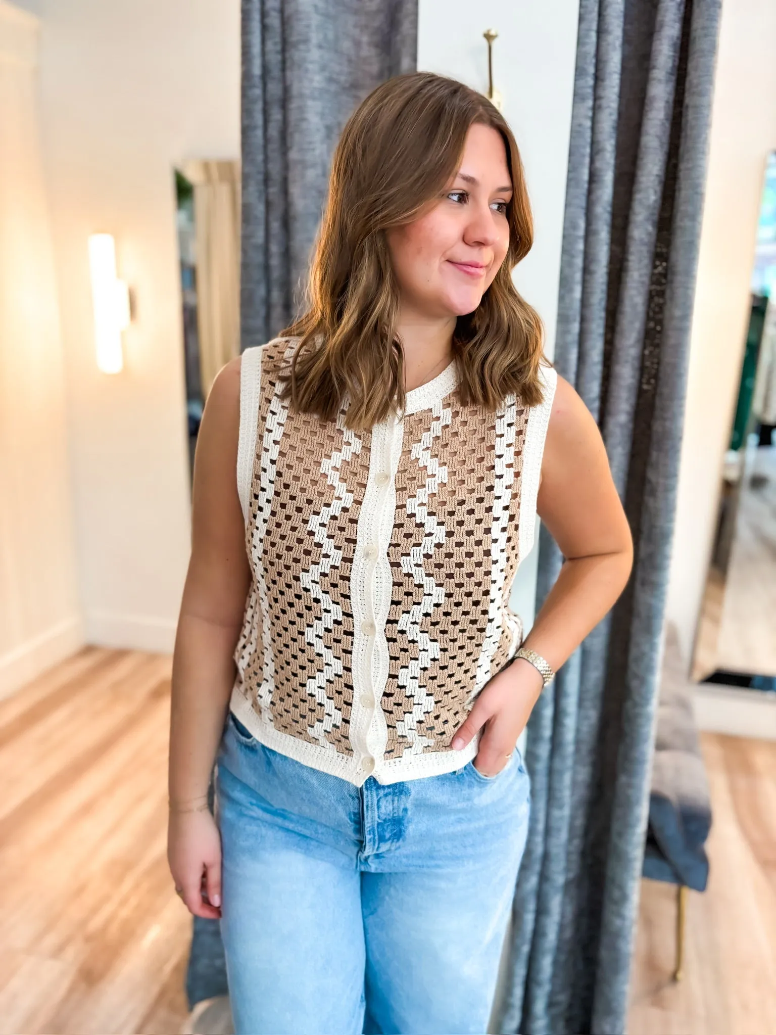 Oasis Crochet Top - Natural