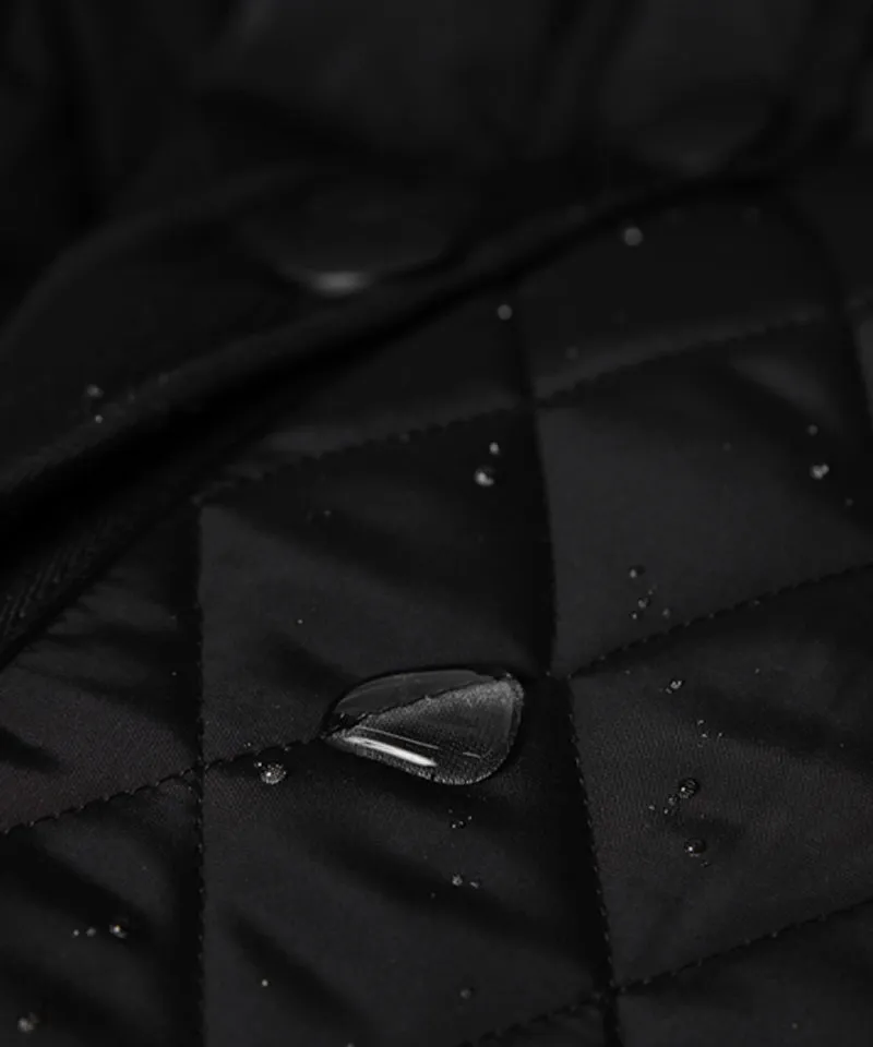 OBER Golf Diamond Quilting Padded Shorts - Black
