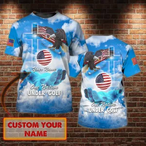 One Nation Under Golf - Personalized Name 3D Tshirt 16 - Nvc97